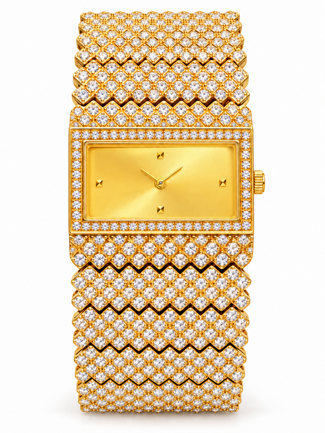 WatchBaba Golden Royale – Luxury Gold Diamond Bracelet Watch for Women