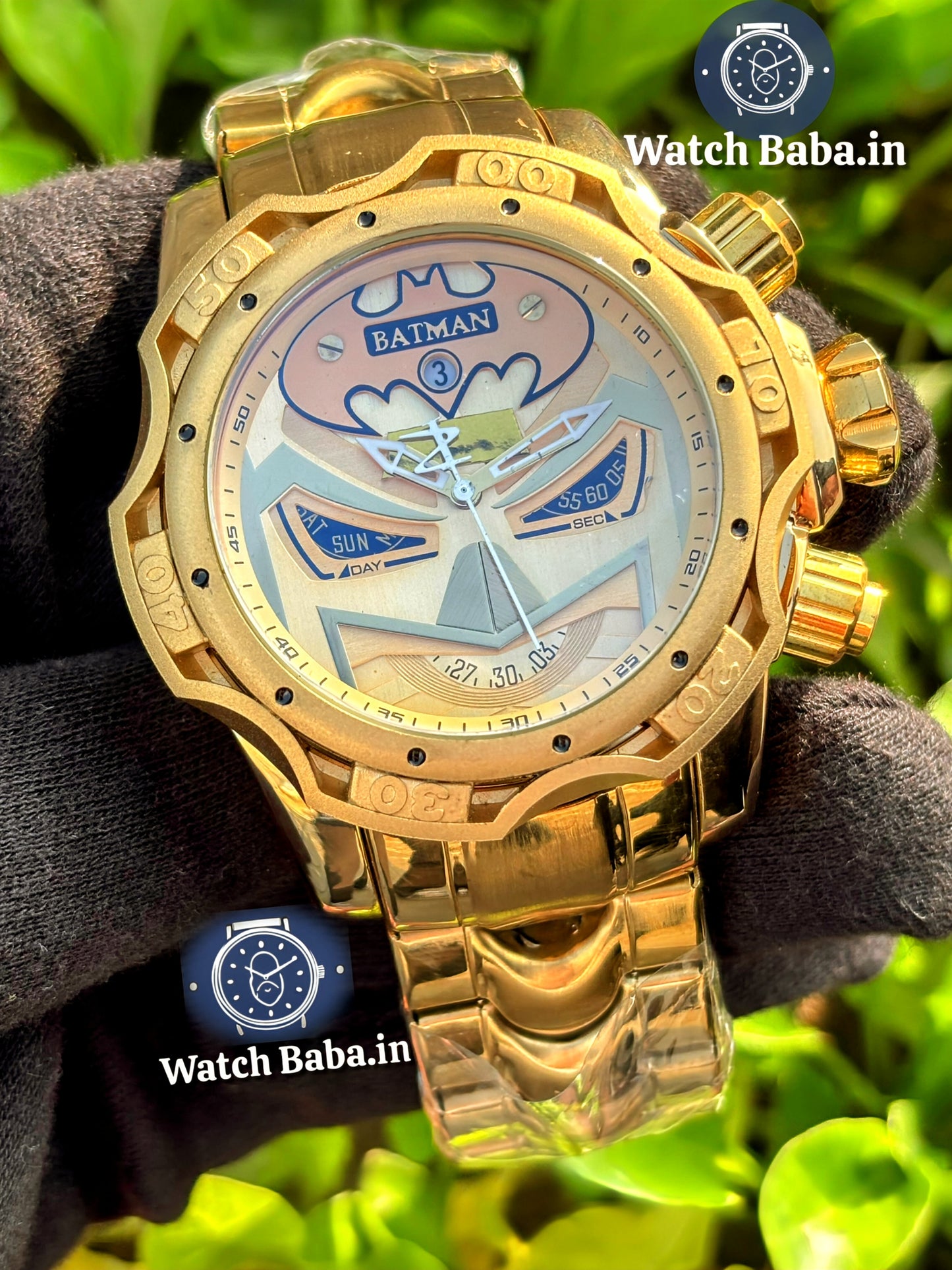 Watch Baba Batman Gold Watch