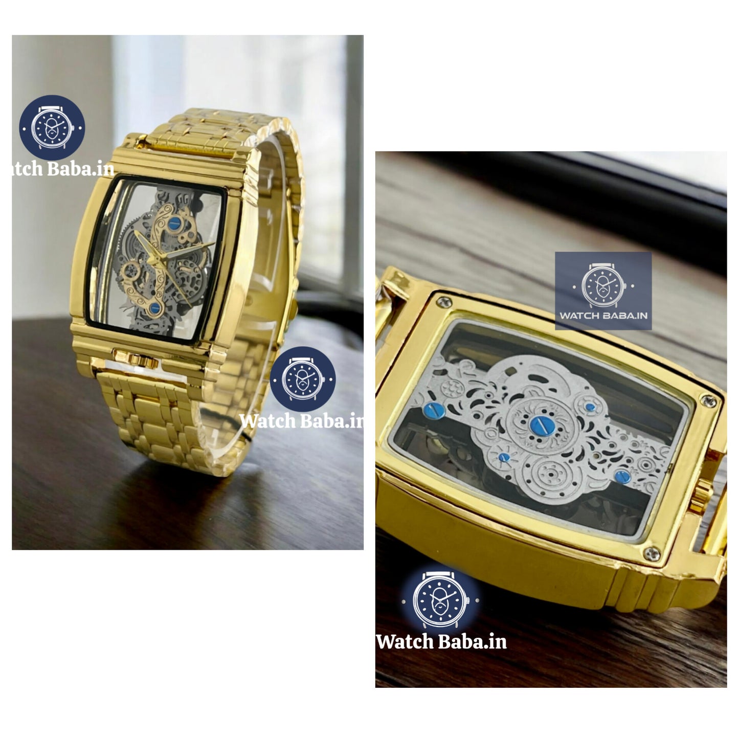 Watch Baba Luxurious Gold Skeleton Watch