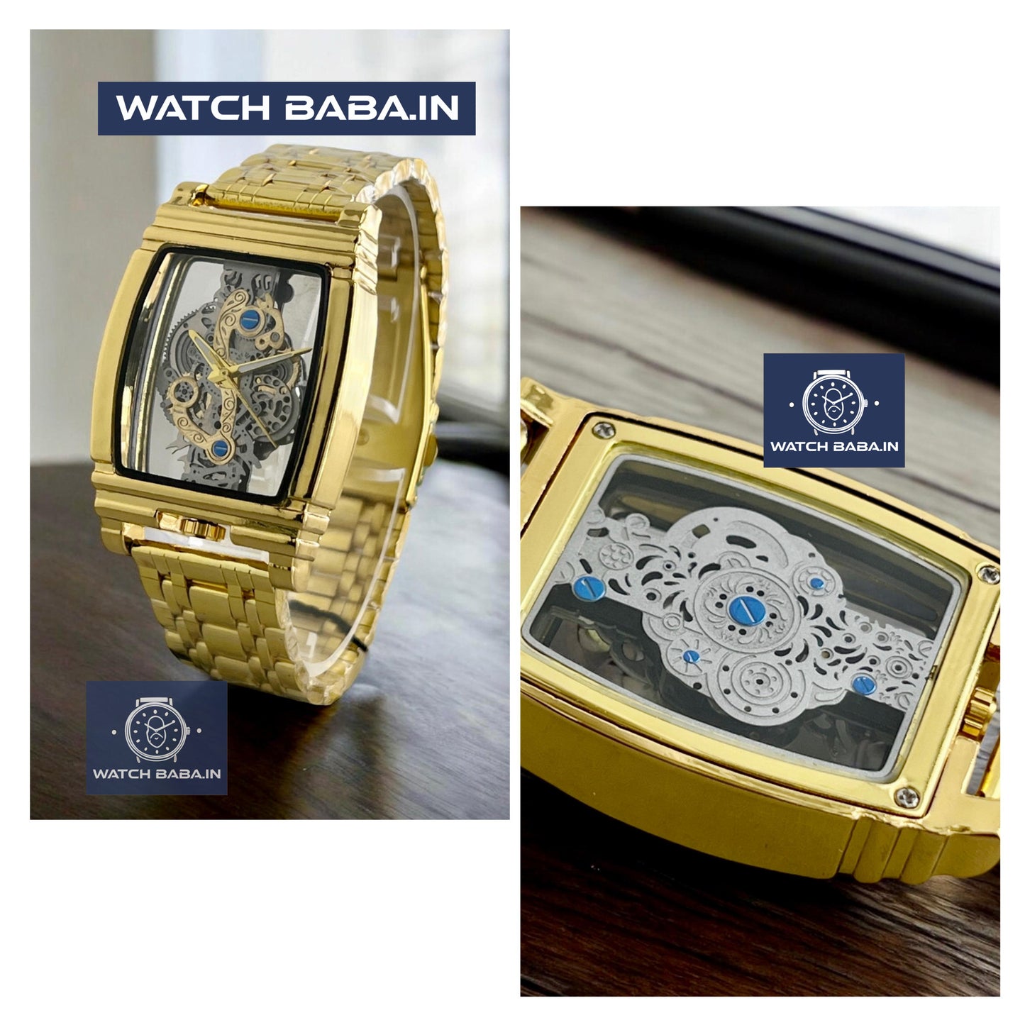 Watch Baba Luxurious Gold Skeleton Watch