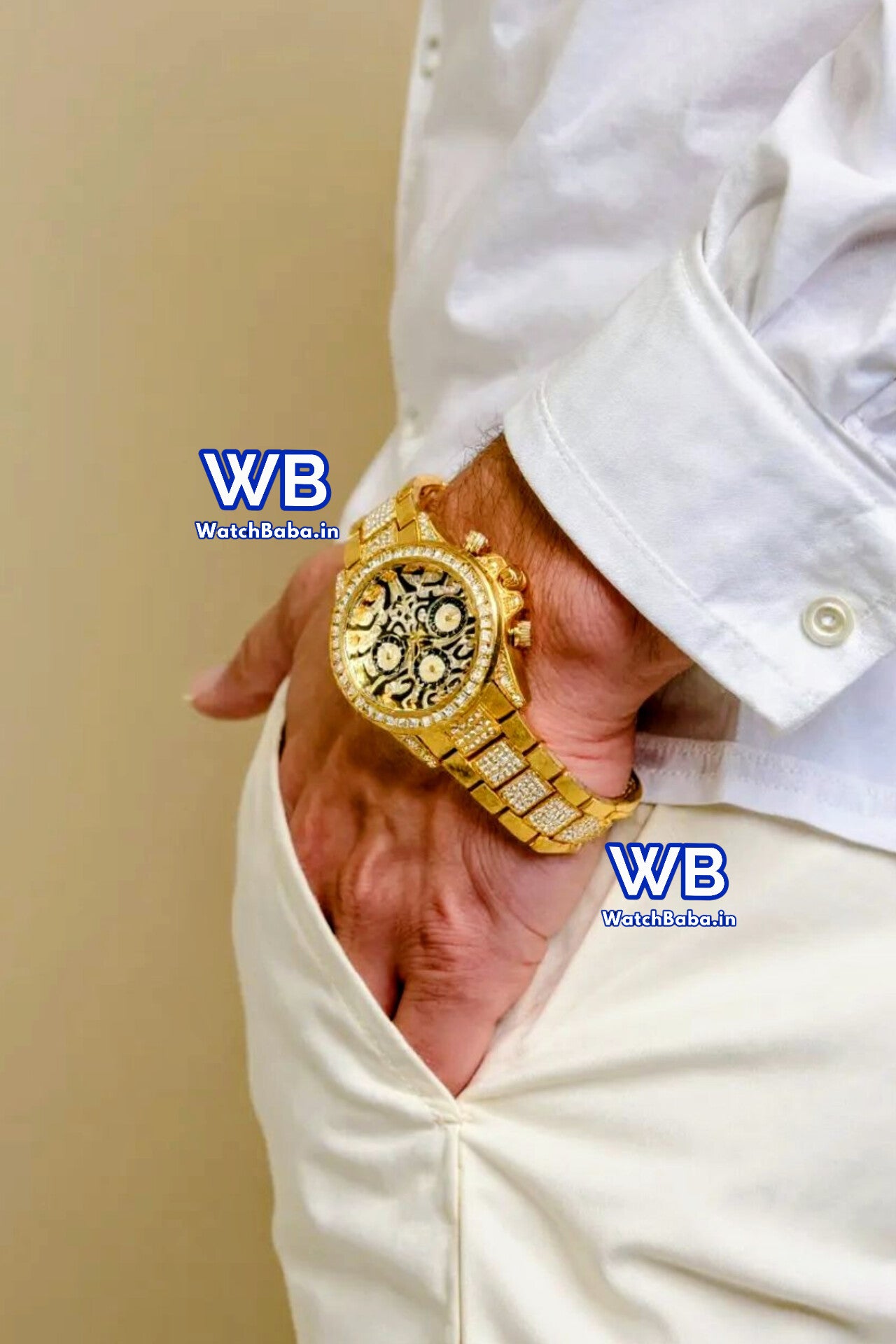 Watch Baba Tiger Eye Diamond Watch