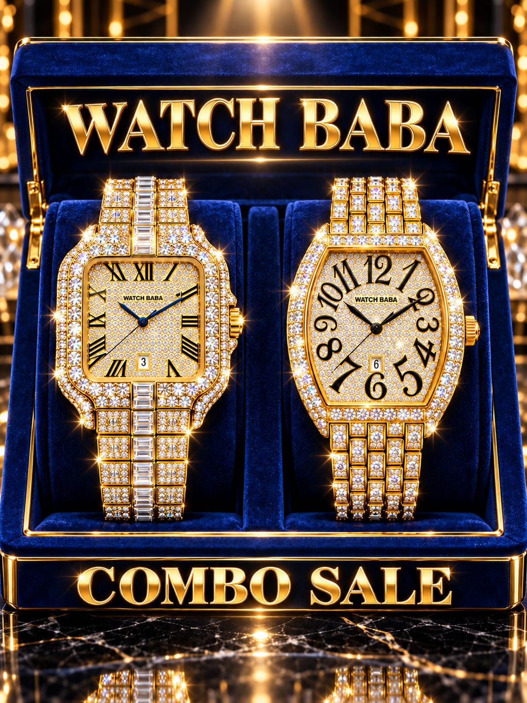 Watch Baba Royal Diamond Duo – Luxury Couple Watch Combo