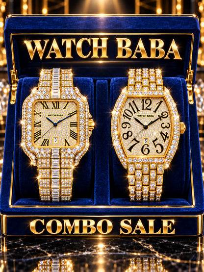 Watch Baba Royal Diamond Duo – Luxury Couple Watch Combo