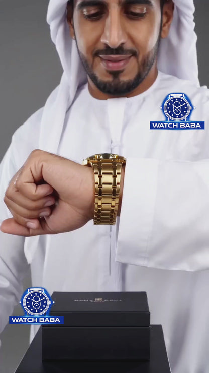 Watch Baba Gold D-Swiss Watch Dubai Imported With Compass