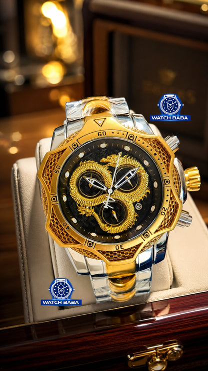 New Dragon Watch Dual Tone Limited Edition (Dubai Imported)