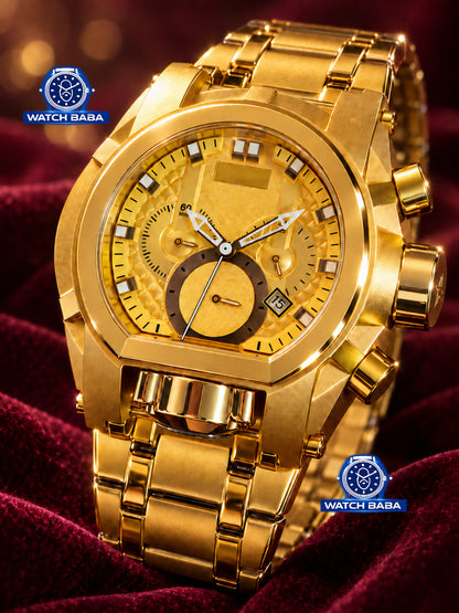 Watch Baba Gold D-Swiss Watch Dubai Imported With Compass