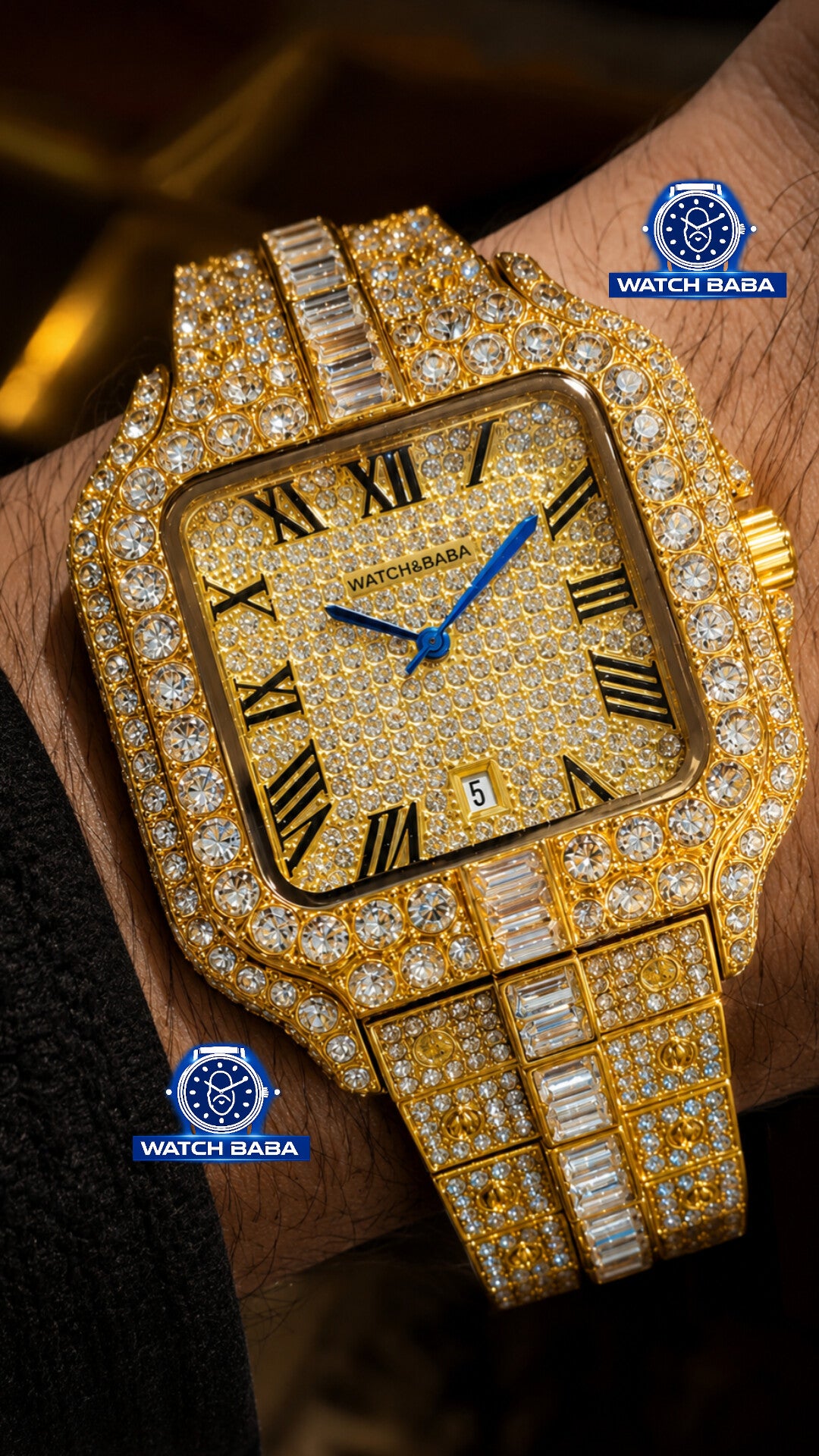 Watch Baba Premium Diamond Watch Dubai Imported