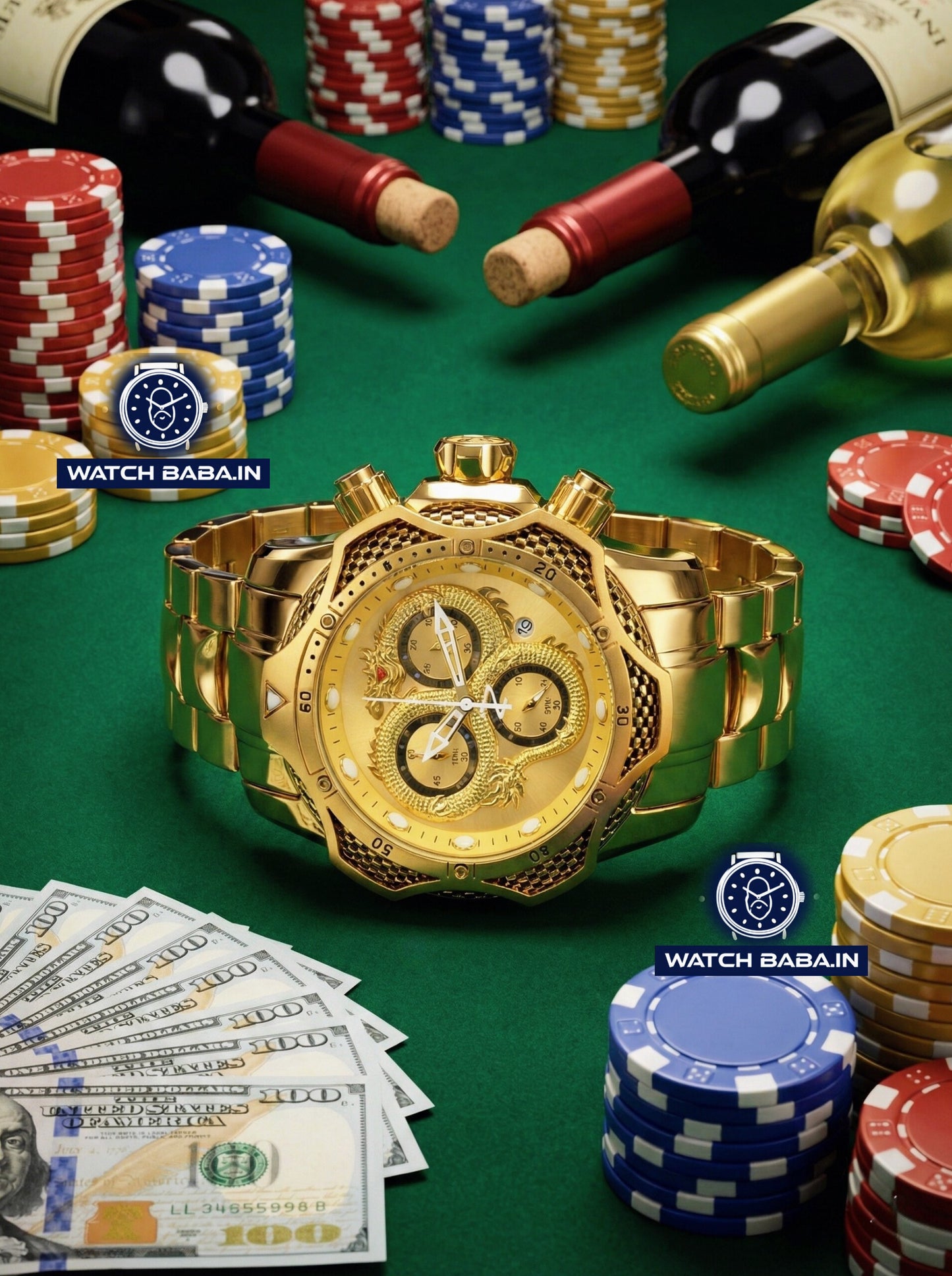 Golden Dragon Watch Dubai Imported