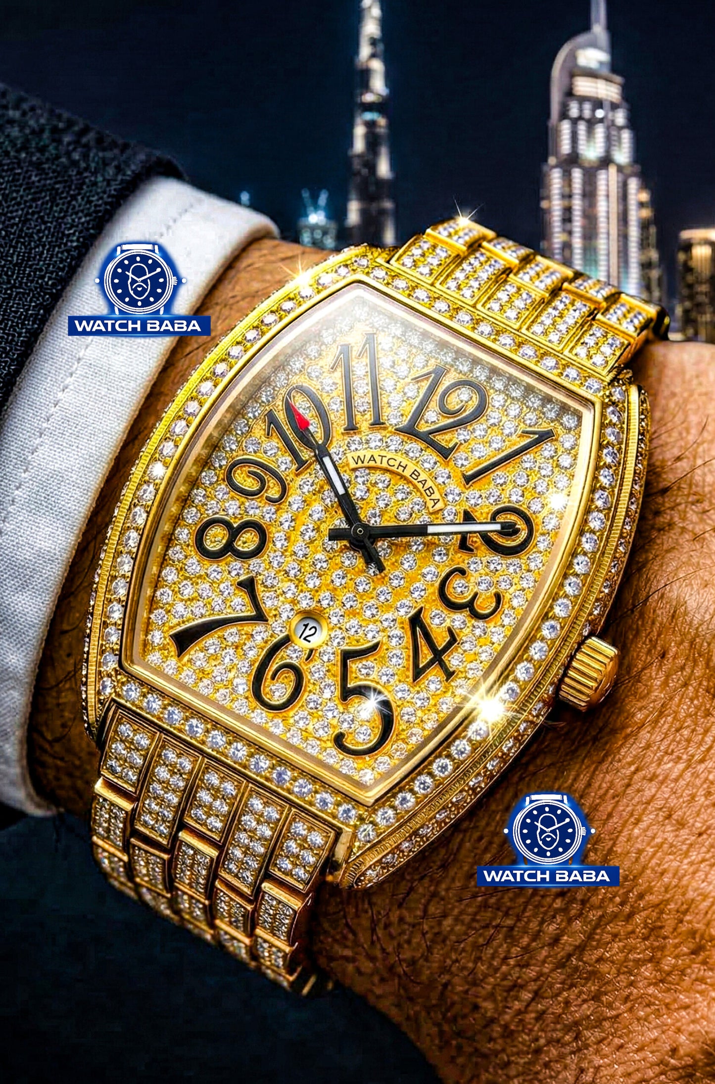 Watch Baba Luxury Diamond Watch Dubai Imported