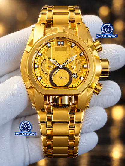 Watch Baba Gold D-Swiss Watch Dubai Imported With Compass