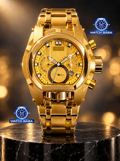Watch Baba Gold D-Swiss Watch Dubai Imported With Compass